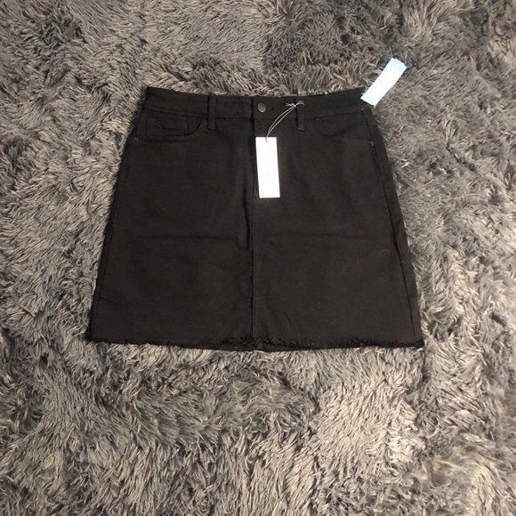 Just USA Black Denim Mini Skirt NWT Size L - Picture 5 of 7